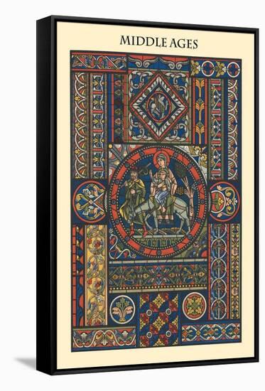 Ornament-Middle Ages-Racinet-Framed Stretched Canvas