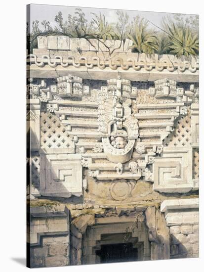 Ornament over Principal Doorway at Casa Del Gobernador, from 'Views of Ancient Monuments in…-Frederick Catherwood-Stretched Canvas