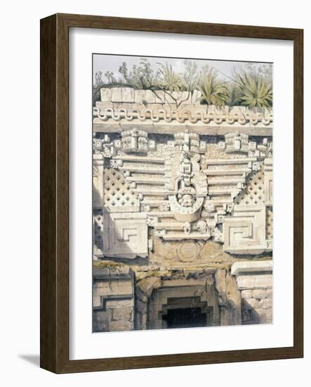 Ornament over Principal Doorway at Casa Del Gobernador, from 'Views of Ancient Monuments in…-Frederick Catherwood-Framed Giclee Print