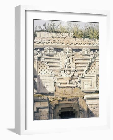 Ornament over Principal Doorway at Casa Del Gobernador, from 'Views of Ancient Monuments in…-Frederick Catherwood-Framed Giclee Print