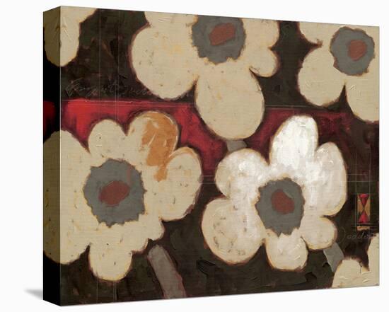 Ornament White Blooms-Joadoor-Stretched Canvas