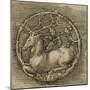 Ornament with a Deer Lying in a Circle of Oak Branch-Albrecht Dürer-Mounted Giclee Print