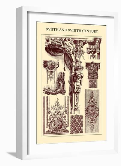 Ornament-Xviith and Xviiith Century-Racinet-Framed Art Print