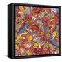 Ornamental Floral Pattern: Rainbow Floral Pattern-shumo4ka-Framed Stretched Canvas