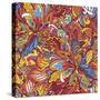 Ornamental Floral Pattern: Rainbow Floral Pattern-shumo4ka-Stretched Canvas