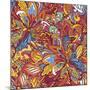 Ornamental Floral Pattern: Rainbow Floral Pattern-shumo4ka-Mounted Art Print