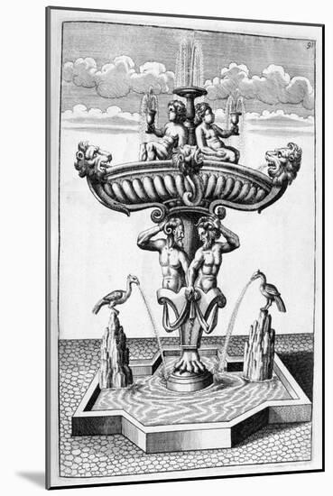 Ornamental Fountain Design, 1664-Georg Andreas Bockler-Mounted Giclee Print