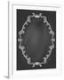 Ornamental Frame on Chalkboard-tukkki-Framed Art Print