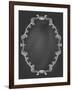 Ornamental Frame on Chalkboard-tukkki-Framed Art Print