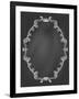 Ornamental Frame on Chalkboard-tukkki-Framed Art Print