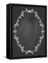 Ornamental Frame on Chalkboard-tukkki-Framed Stretched Canvas