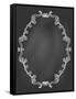 Ornamental Frame on Chalkboard-tukkki-Framed Stretched Canvas