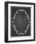 Ornamental Frame on Chalkboard-tukkki-Framed Art Print