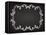 Ornamental Frame on Chalkboard-tukkki-Framed Stretched Canvas