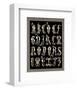 Ornamental French Alphabet (black and white)-null-Framed Art Print