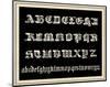 Ornamental French Alphabet (black)-null-Mounted Art Print