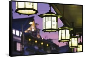 Ornamental Lanterns in Gion-Jon Hicks-Framed Stretched Canvas
