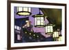 Ornamental Lanterns in Gion-Jon Hicks-Framed Photographic Print