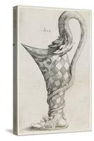 Ornamental Leg-Shaped Vessel, 1543-Augustin Hirschvogel-Stretched Canvas