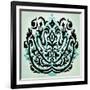 Ornamental Navy Pattern I-Anna Polanski-Framed Art Print