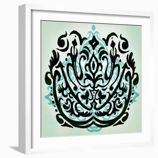 Ornamental Navy Pattern I-Anna Polanski-Framed Art Print