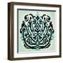 Ornamental Navy Pattern I-Anna Polanski-Framed Art Print