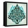 Ornamental Navy Pattern II-Anna Polanski-Framed Stretched Canvas