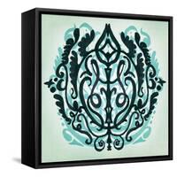 Ornamental Navy Pattern II-Anna Polanski-Framed Stretched Canvas