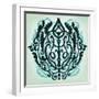 Ornamental Navy Pattern II-Anna Polanski-Framed Art Print