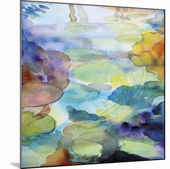 Ornamental Pond 2-Helen Wells-Mounted Giclee Print