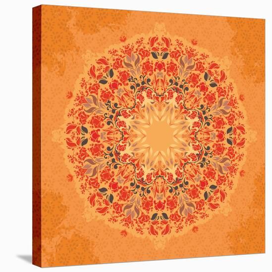 Ornamental Round Floral Lace Pattern-shumo4ka-Stretched Canvas