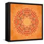 Ornamental Round Floral Lace Pattern-shumo4ka-Framed Stretched Canvas