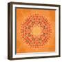 Ornamental Round Floral Lace Pattern-shumo4ka-Framed Art Print