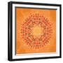 Ornamental Round Floral Lace Pattern-shumo4ka-Framed Art Print