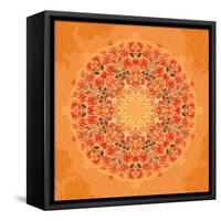 Ornamental Round Floral Lace Pattern-shumo4ka-Framed Stretched Canvas