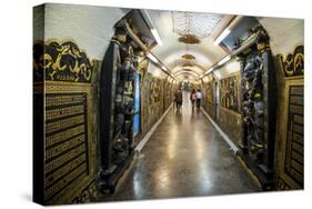 Ornamental Tunnel Through a Mountain Leading to the Guandu Temple, Guandu, Taipeh, Taiwan, Asia-Michael Runkel-Stretched Canvas