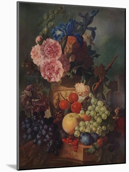 'Ornamental Vase of Flowers and Fruit', c1798, (1938)-Jan van Os-Mounted Giclee Print