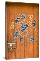 Ornamented Door, Chimi Lhakhang, Bhutan-Michael Runkel-Stretched Canvas