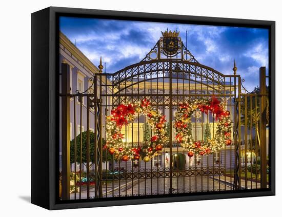 Ornamented Gate of La Fortaleza, San Juan, Puerto-George Oze-Framed Stretched Canvas