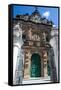 Ornamented Gate of the Bonfirm Church in the Pelourinho-Michael Runkel-Framed Stretched Canvas