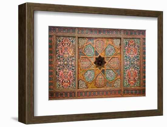 ornaments Khiva Uzbekistan-null-Framed Art Print