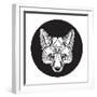 Ornate Animal Fox Head-vavavka-Framed Art Print