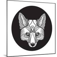 Ornate Animal Fox Head-vavavka-Mounted Art Print