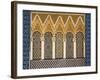 Ornate Architectural Detail Above the Entrance to the Royal Palace, Fez, Morocco, North Africa-John Woodworth-Framed Photographic Print