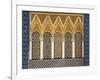 Ornate Architectural Detail Above the Entrance to the Royal Palace, Fez, Morocco, North Africa-John Woodworth-Framed Photographic Print