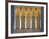 Ornate Architectural Detail Above the Entrance to the Royal Palace, Fez, Morocco, North Africa-John Woodworth-Framed Photographic Print