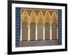 Ornate Architectural Detail Above the Entrance to the Royal Palace, Fez, Morocco, North Africa-John Woodworth-Framed Photographic Print