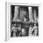 Ornate Archway, Statuary Inside Reichstag Building in Graffiti by Conquering Russian Soldiers-William Vandivert-Framed Photographic Print