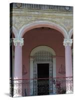 Ornate Balcony of Old House Along Paseo Del Prado, Old Havana, Cuba, West Indies, Central America-John Harden-Stretched Canvas