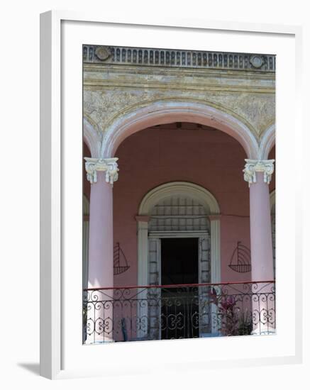 Ornate Balcony of Old House Along Paseo Del Prado, Old Havana, Cuba, West Indies, Central America-John Harden-Framed Photographic Print